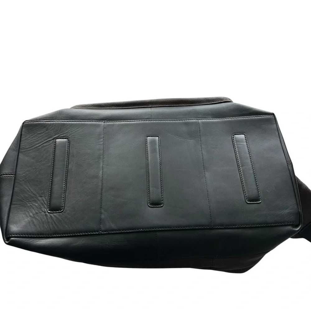 Ted Baker Trevir Equestrian Heritage Leather Duffle Bag In Brown Black